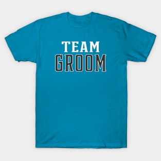 Simple Team Groom Wedding Typography T-Shirt